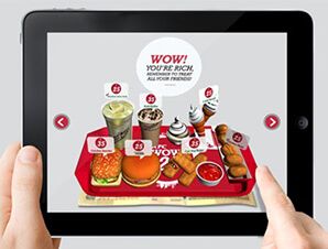 Update customer about offers through AR App